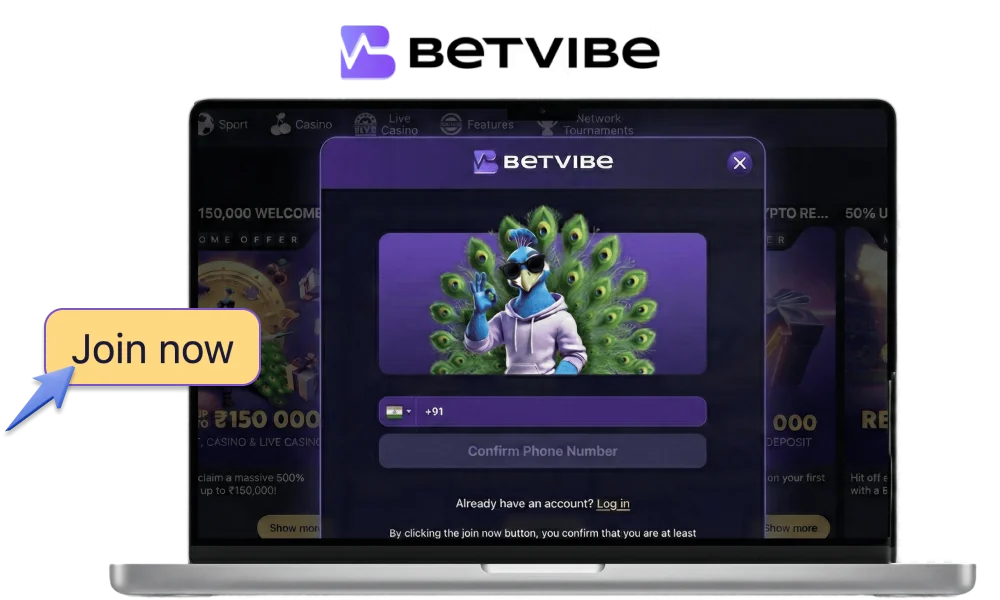 New Player Registration on BetVibe in India
